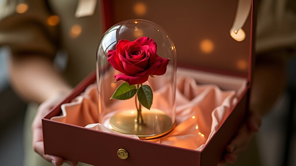 Rose dome gift set with presentation and care guide
